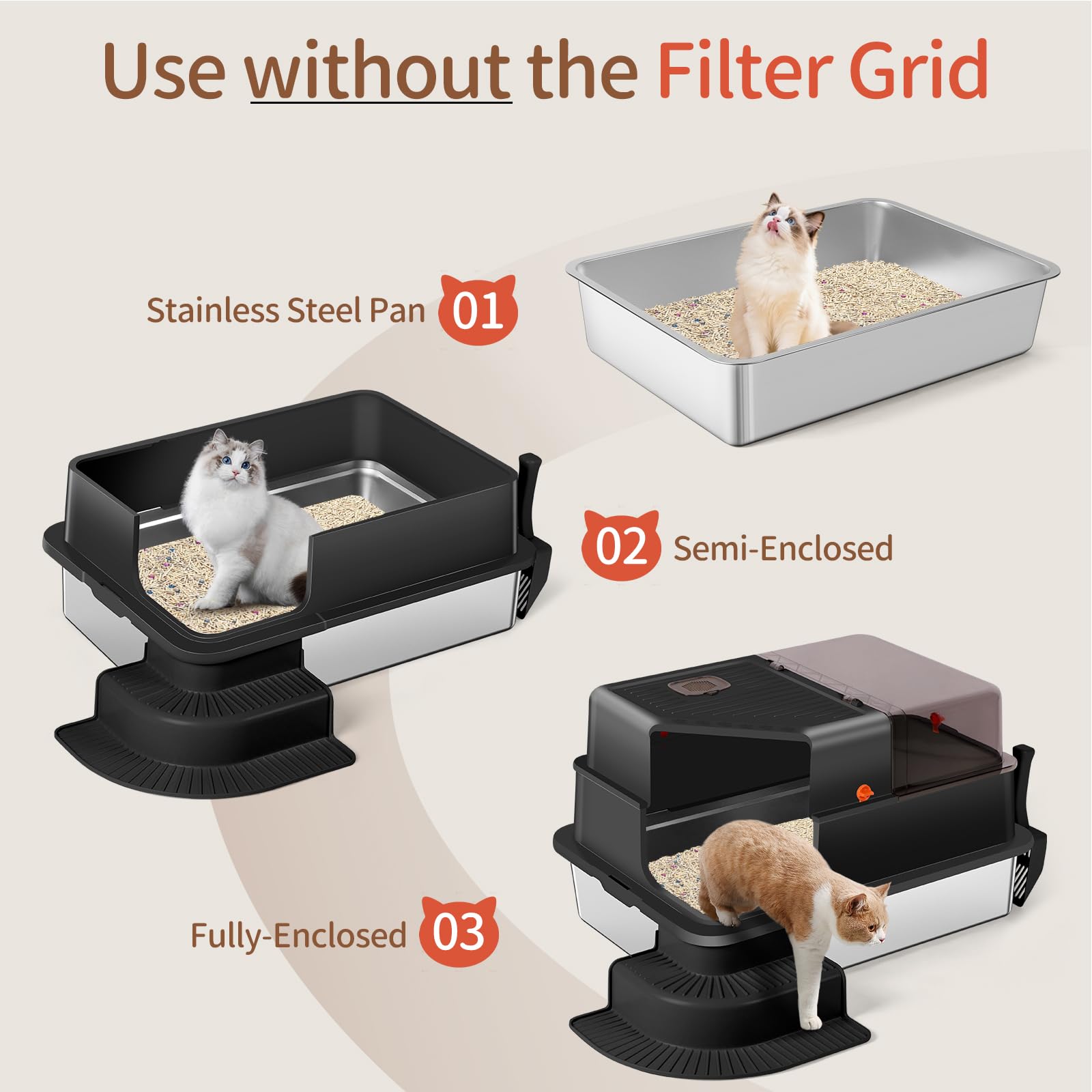 Bartuke XXXL removable stairs assist cats of all ages.