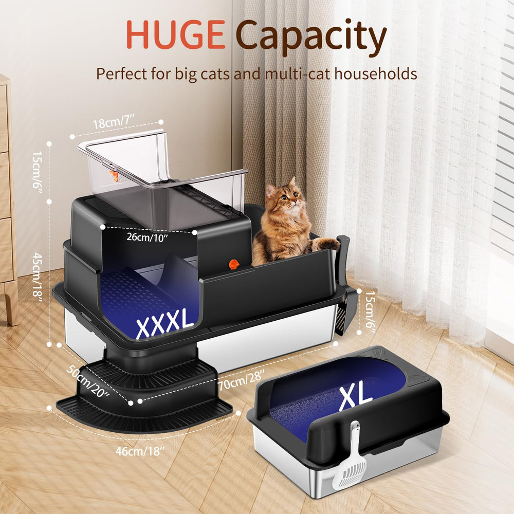 Bartuke XXXL side profile highlights durable stainless steel and easy cleaning.