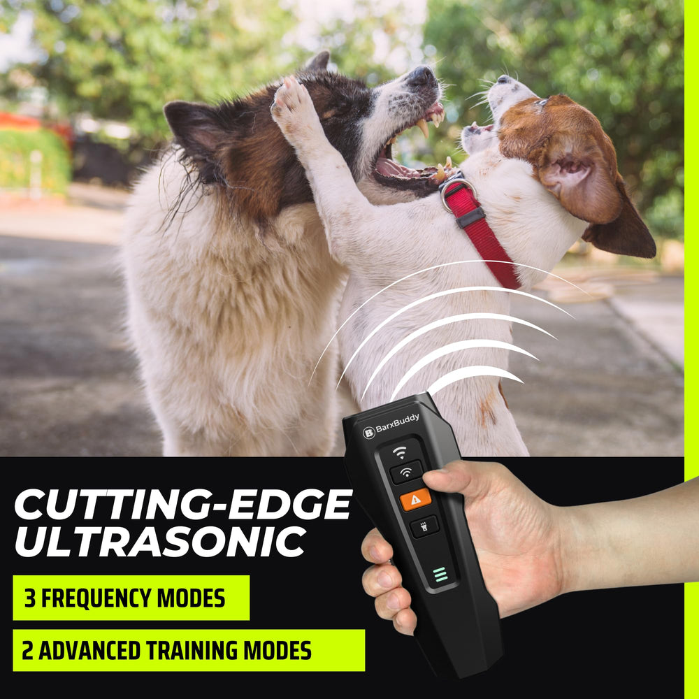 BarxBuddy 2nd Gen ultrasonic mode demonstrating quiet training cues