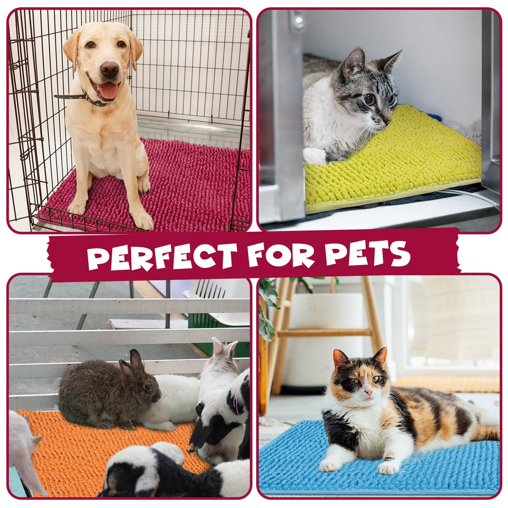 Barydat guinea pig cage liner with non-slip back keeps the mat securely in place