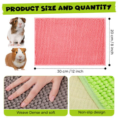 Barydat microfiber chenille absorbent pads for small pet cages