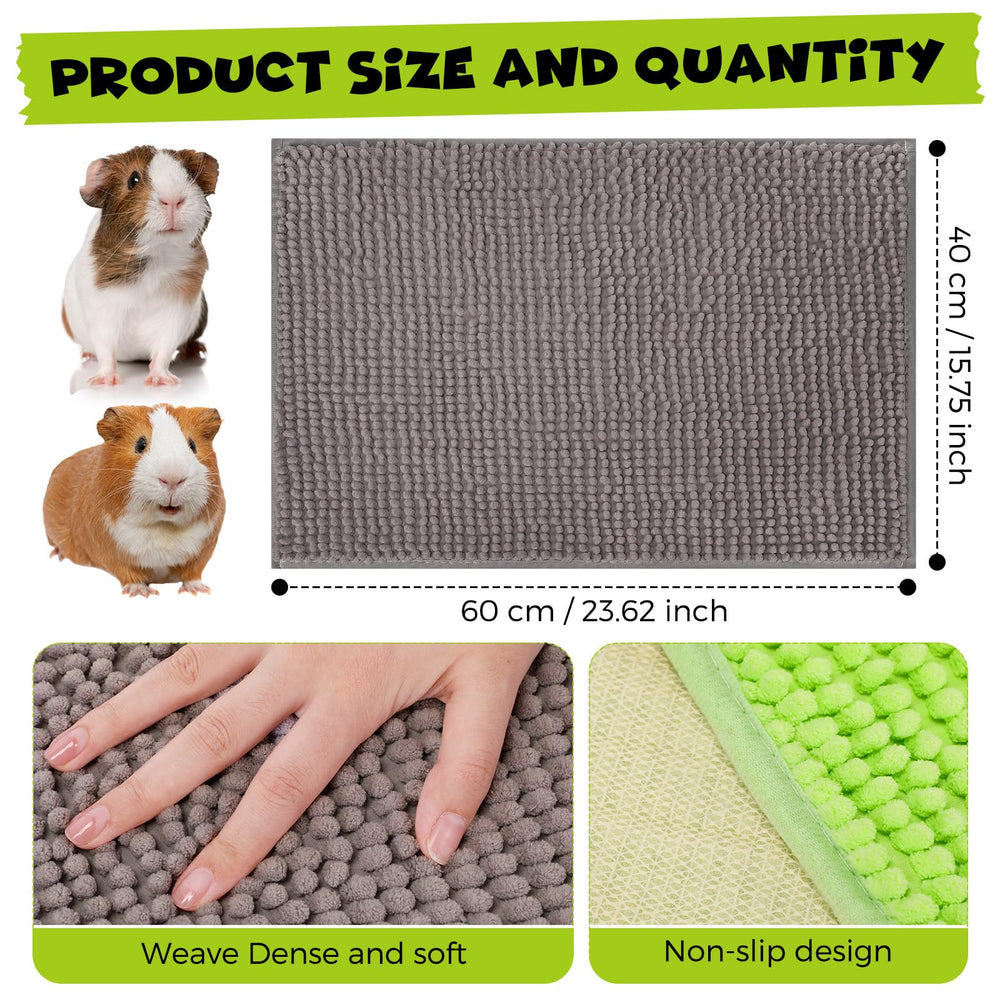 Barydat microfiber chenille mats provide soft, absorbent comfort for small pets.