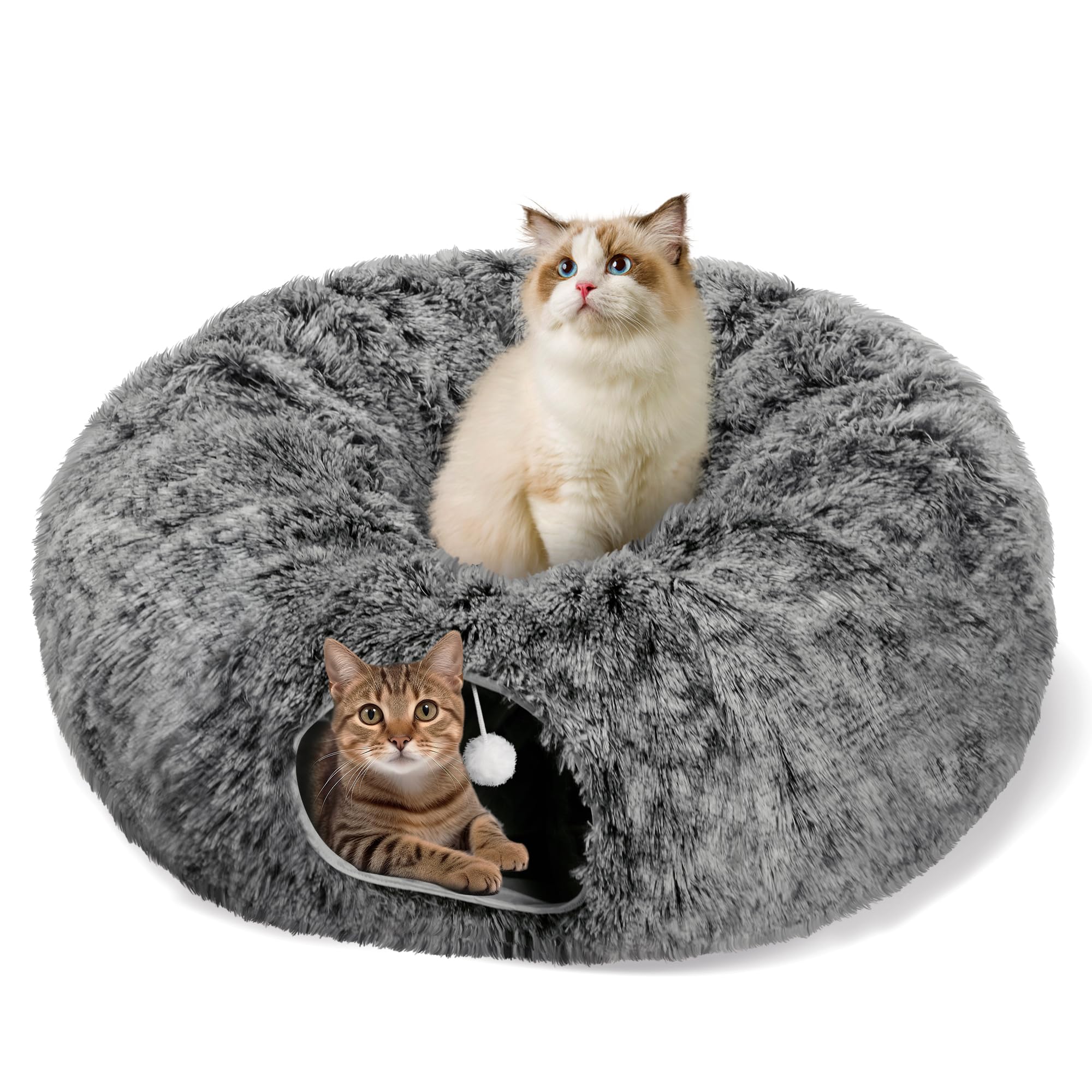 Baseola cat tunnel bed 32-inch full tunnel for spacious play and rest