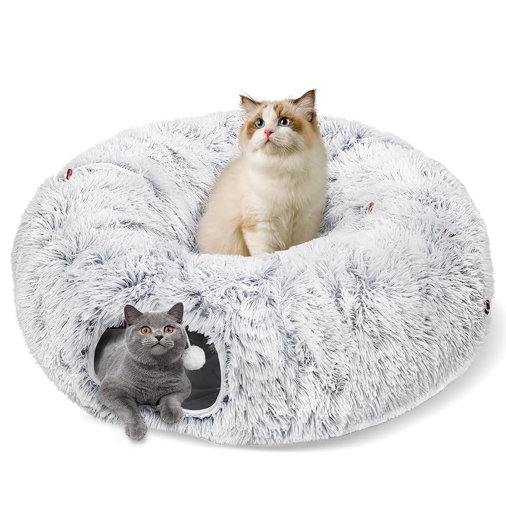 Baseola Cat Tunnel Bed interior spacious for multiple kittens and small pets