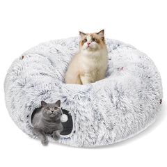Baseola Cat Tunnel Bed interior spacious for multiple kittens and small pets
