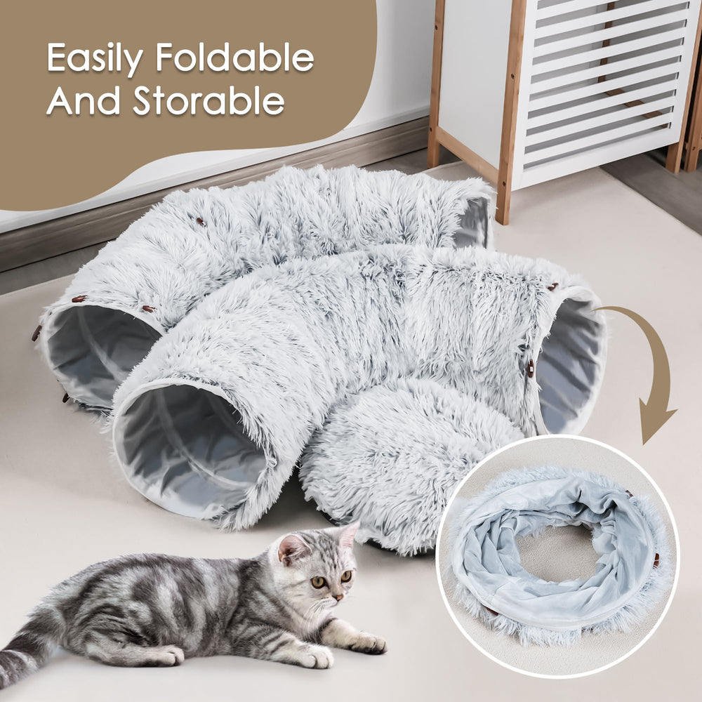 Baseola Cat Tunnel Bed promotes exploration and hide-and-seek in a cozy space