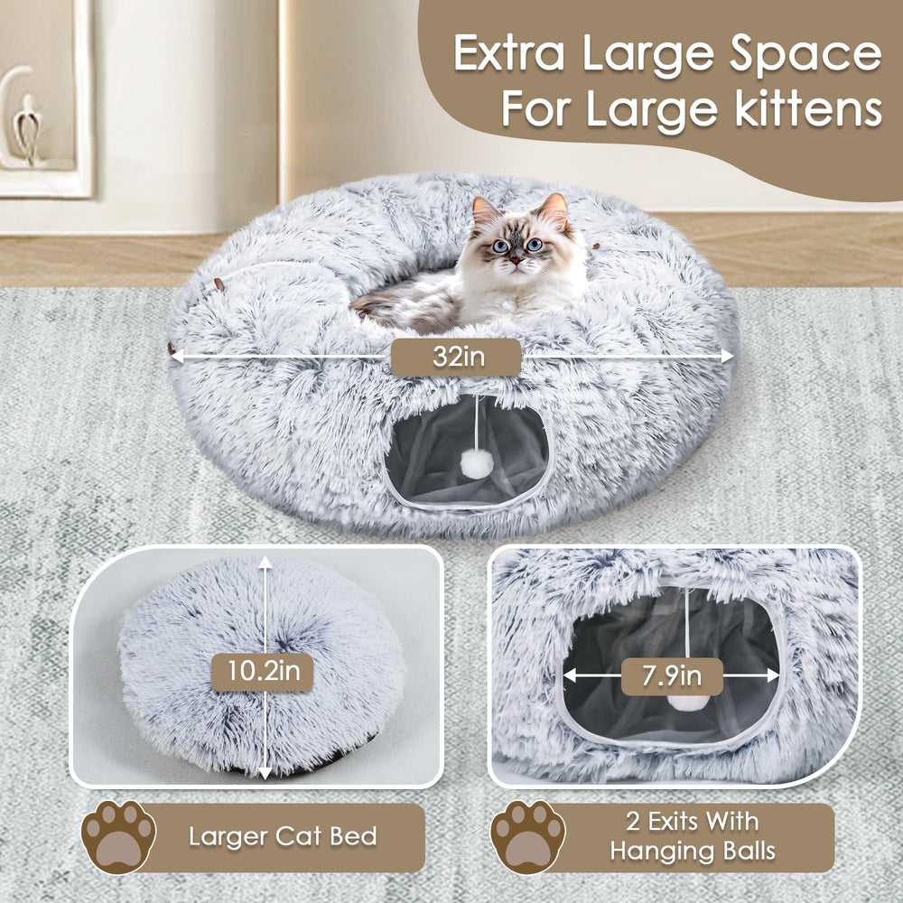 Baseola Cat Tunnel Bed removable washable bed for easy cleaning