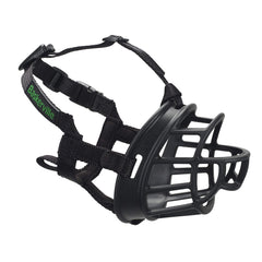 Baskerville Ultra Muzzle patented-design close-up for safe handling.