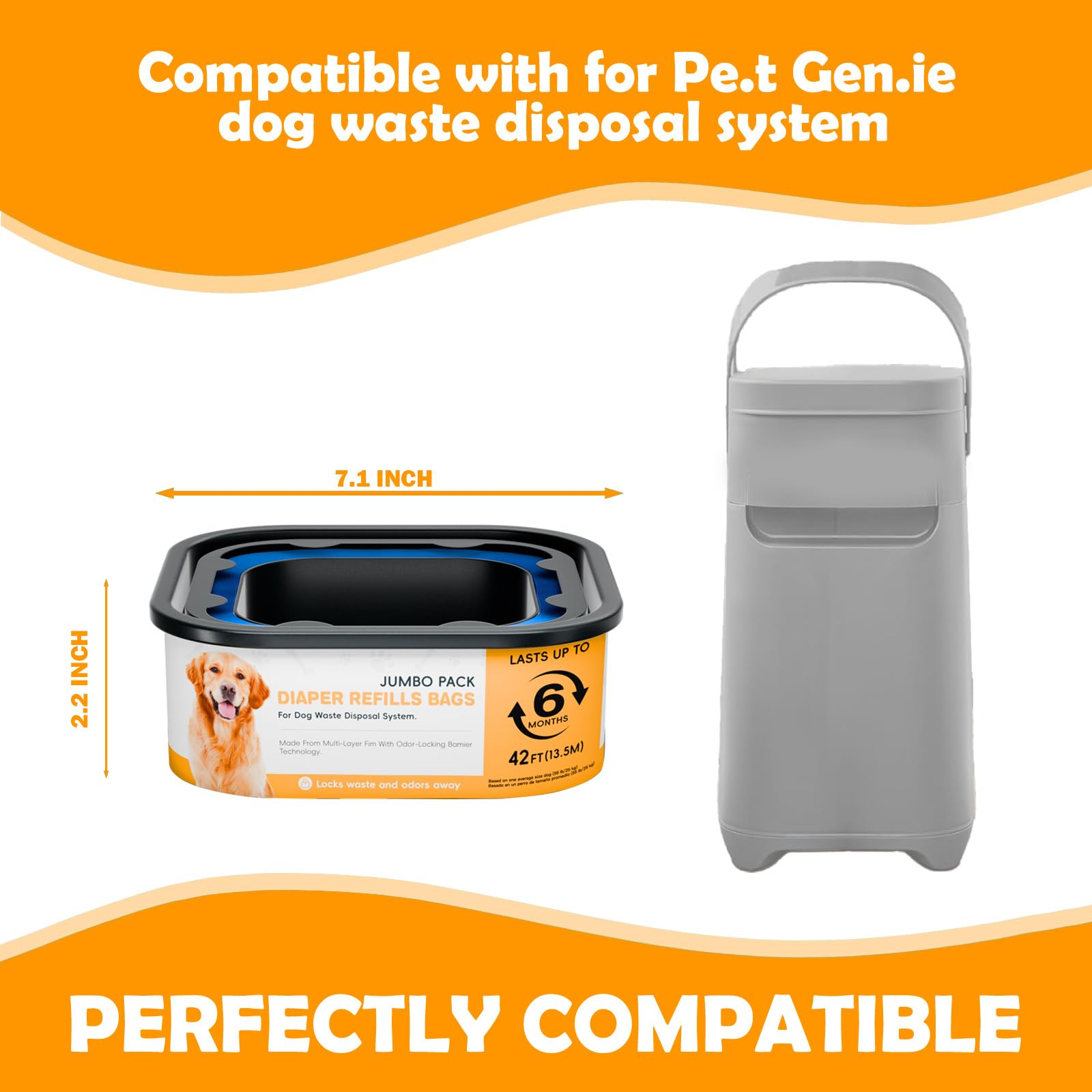 BATADAPTER easy-to-use refill cartridge for quick hygienic changes.
