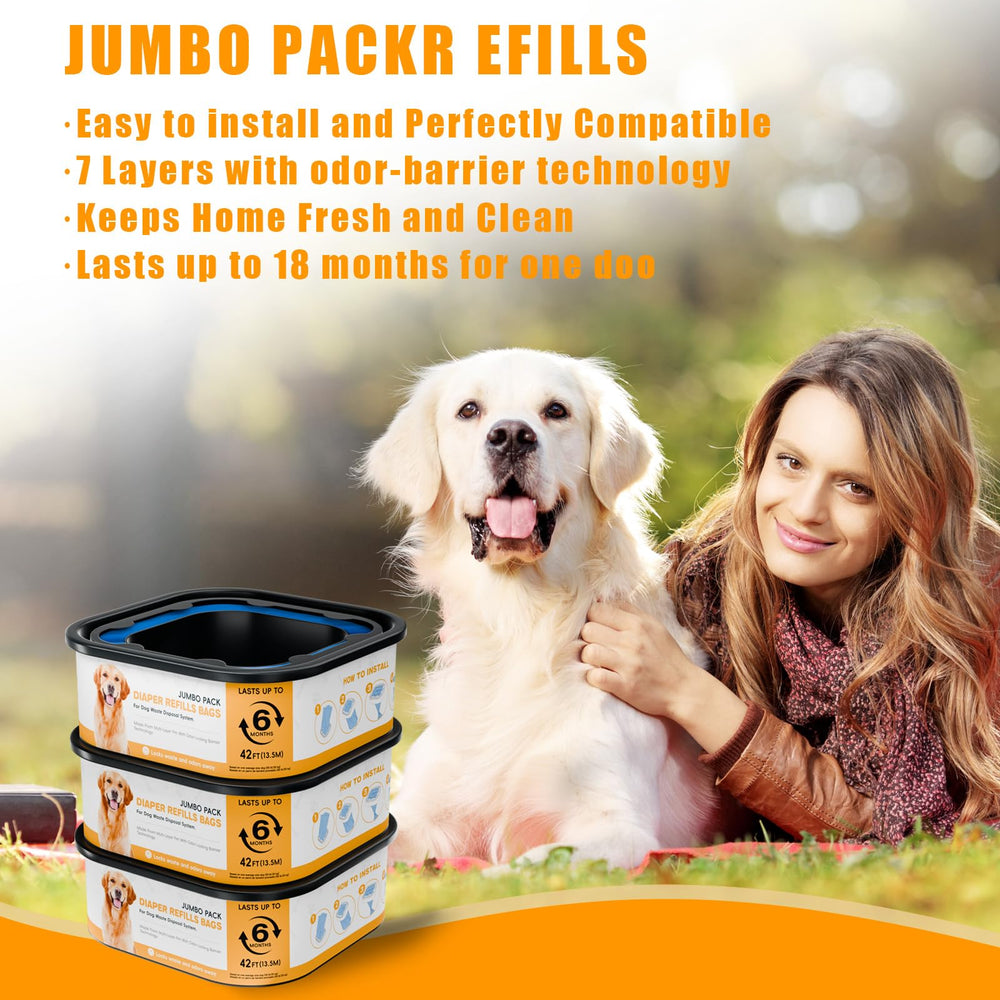 BATADAPTER three-pack disposal bag refills for extended supply.