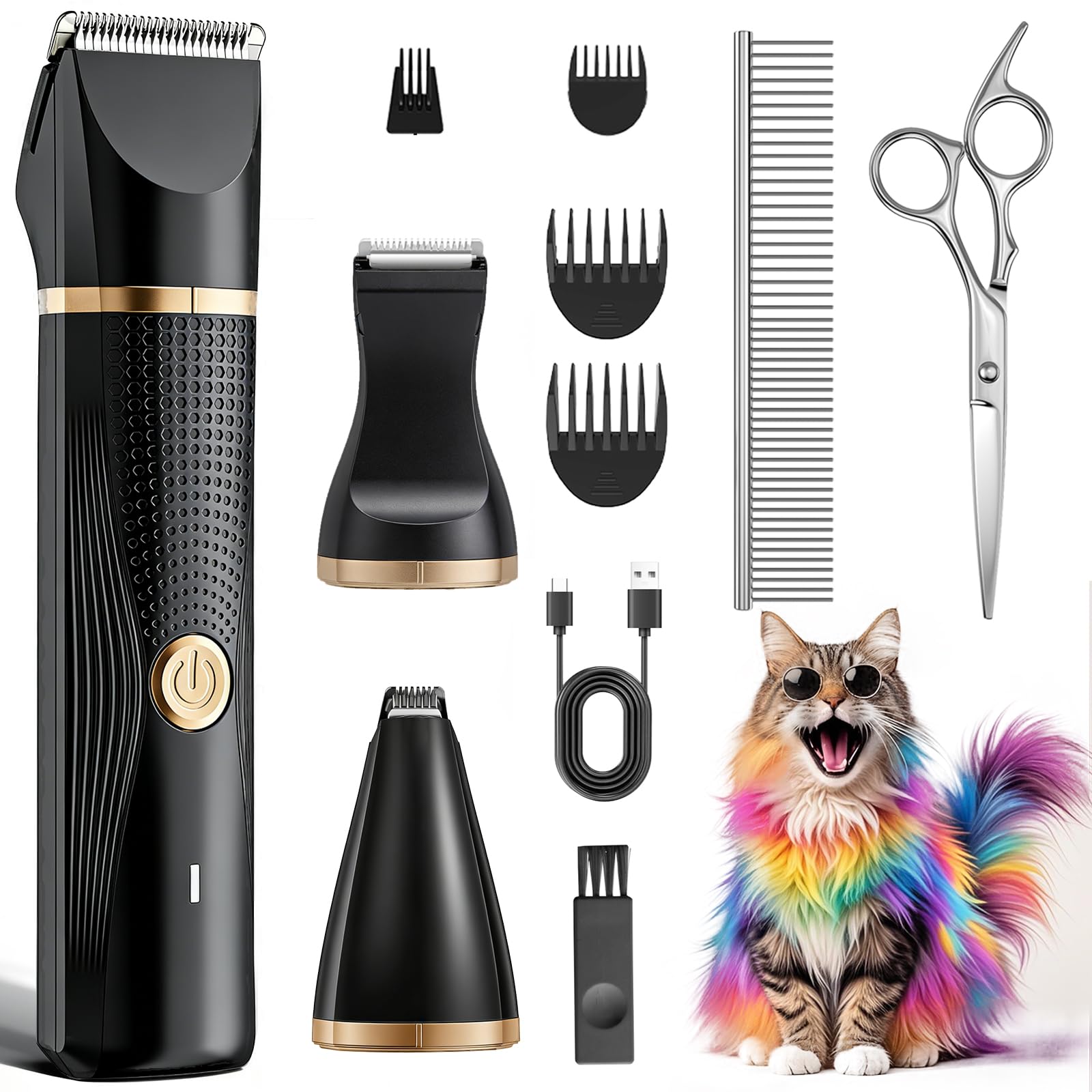Bautrium cat clipping kit with standard head for body trimming.