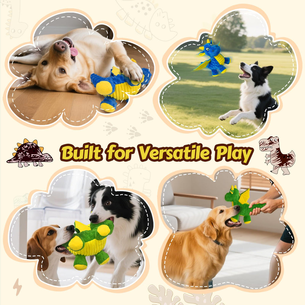 BBeary Squeaky Dragon Toy 9-10 inch size suitable for multiple dogs