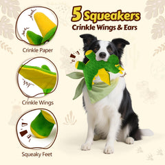 BBeary Squeaky Dragon Toy feet-squeakers boost fetch and interaction