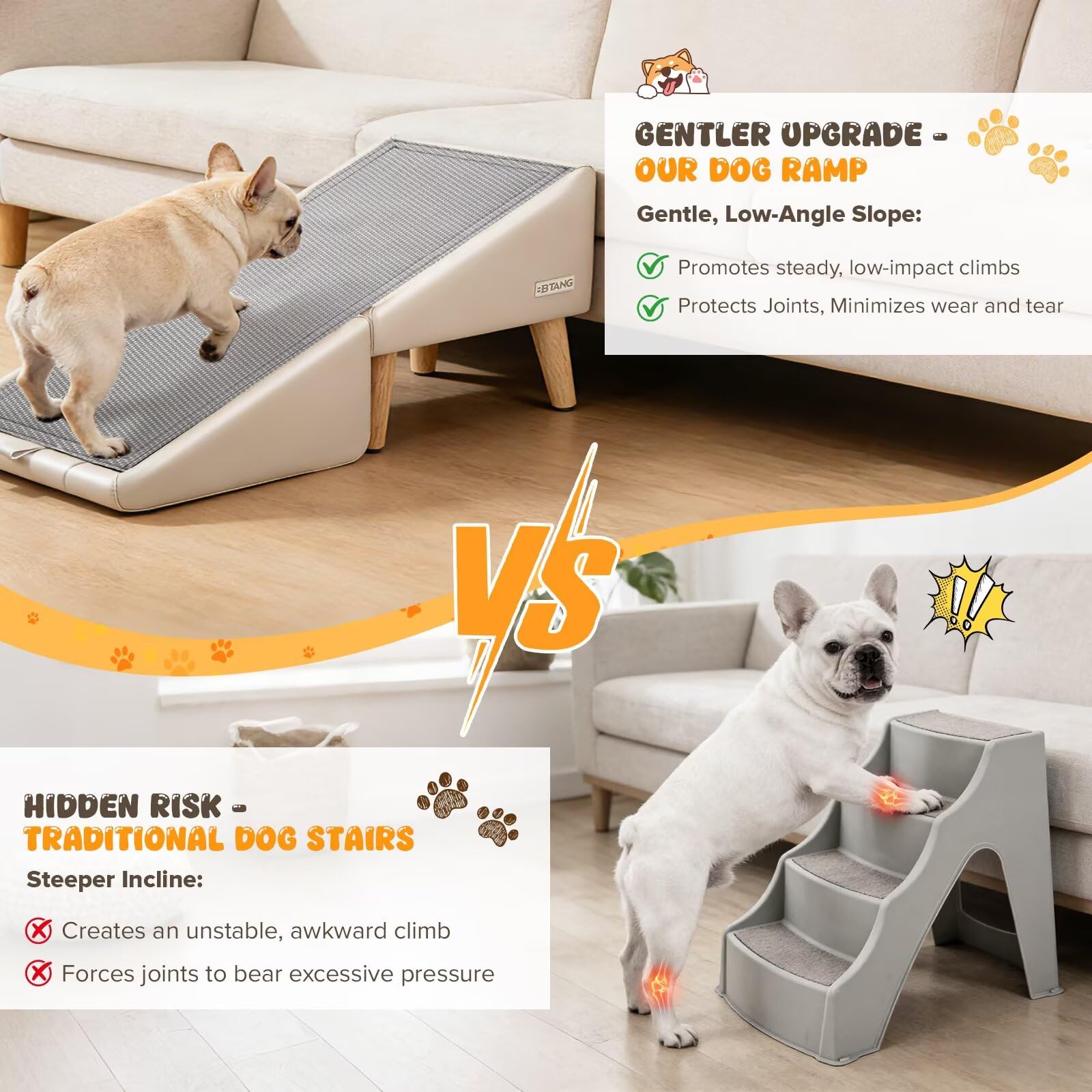 BBtang fits sofas and beds within 20 inches for quick use.