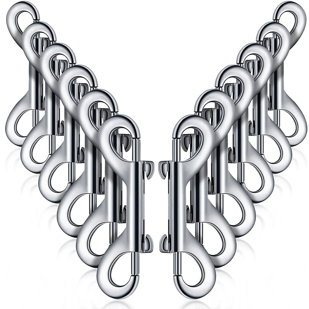 BBTO double-ended bolt snap close-up highlighting durable zinc alloy build for reliable leash connections.