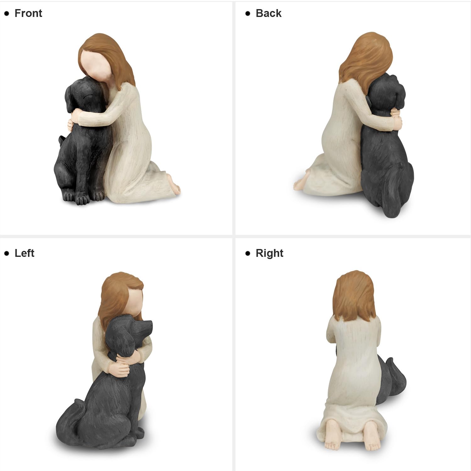 BC BINGO CASTLE Hug-Dog Angel close-up showing loving embrace and craftsmanship.