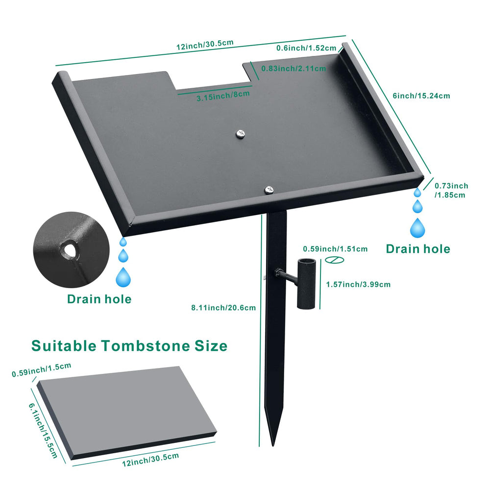 BCMCZCDC memorial-plaque-support anchors securely for garden displays