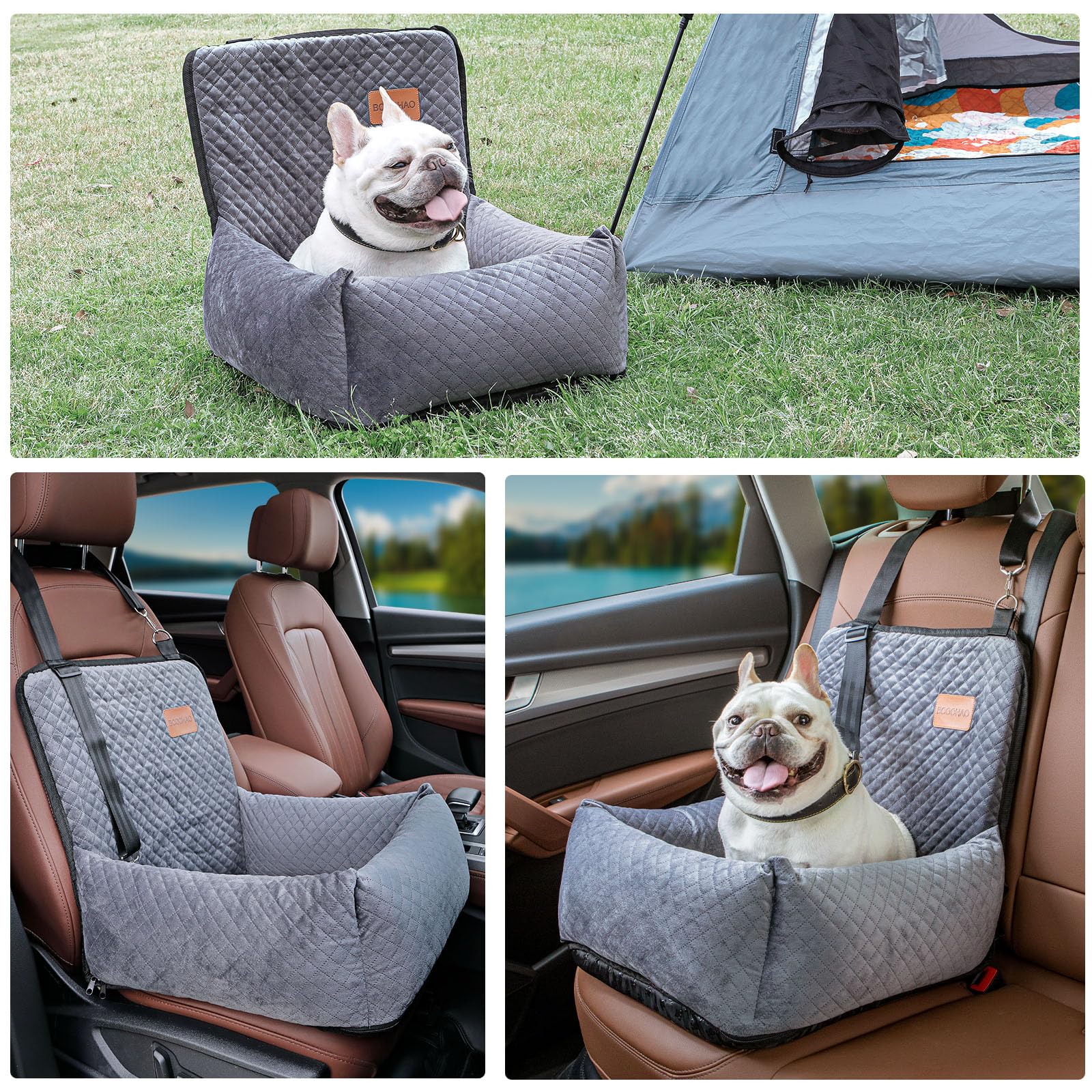 BCOCHAO booster-gray with storage pocket keeps essentials within reach.