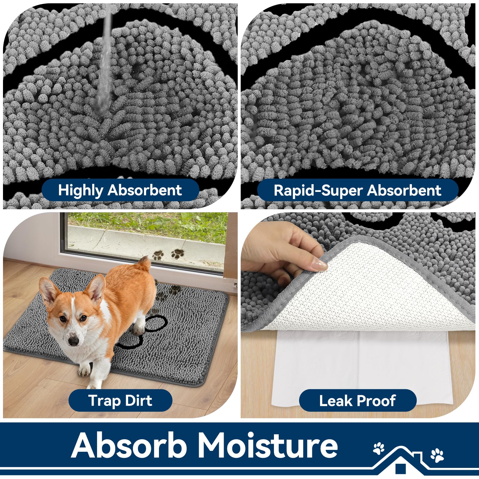 Bcoimo crate liner soft pet rug adds cozy rest inside crates.