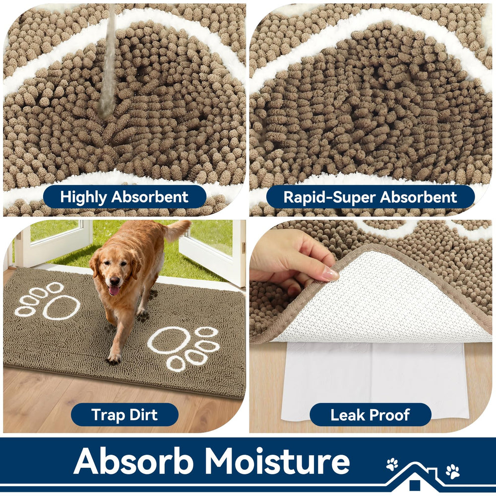 Bcoimo machine-washable dog mat for quick, simple cleaning