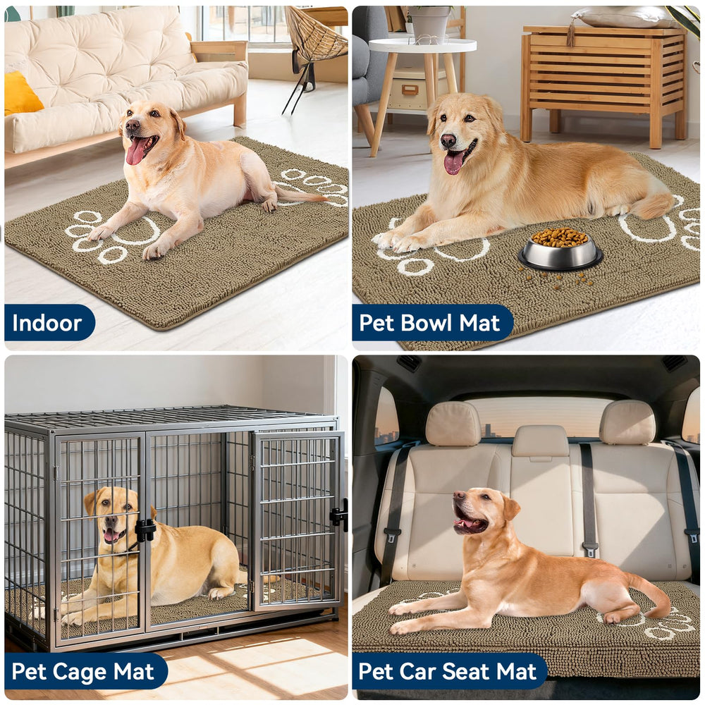 Bcoimo paw-embroidery-dog-mat adds soft comfort for pets