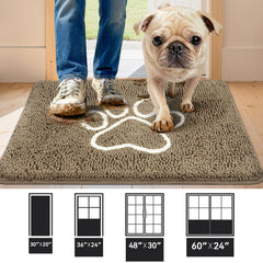 Bcoimo dog door mat close-up reveals microfiber texture traps moisture and dirt
