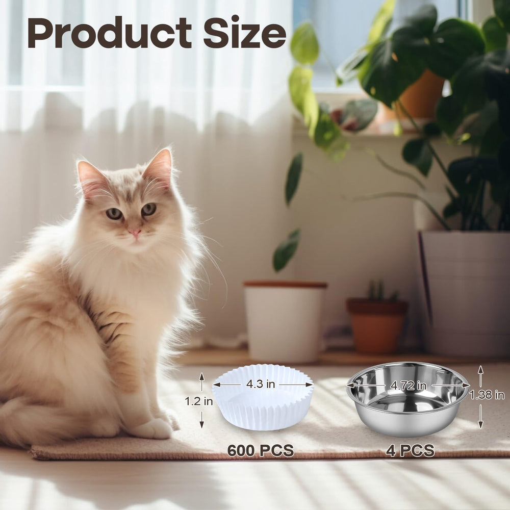 BeaAiwa four stainless steel bowls for long-lasting reuse.
