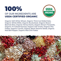 Beakology Wild Wellness parakeet food — certified organic seal signaling trusted sourcing