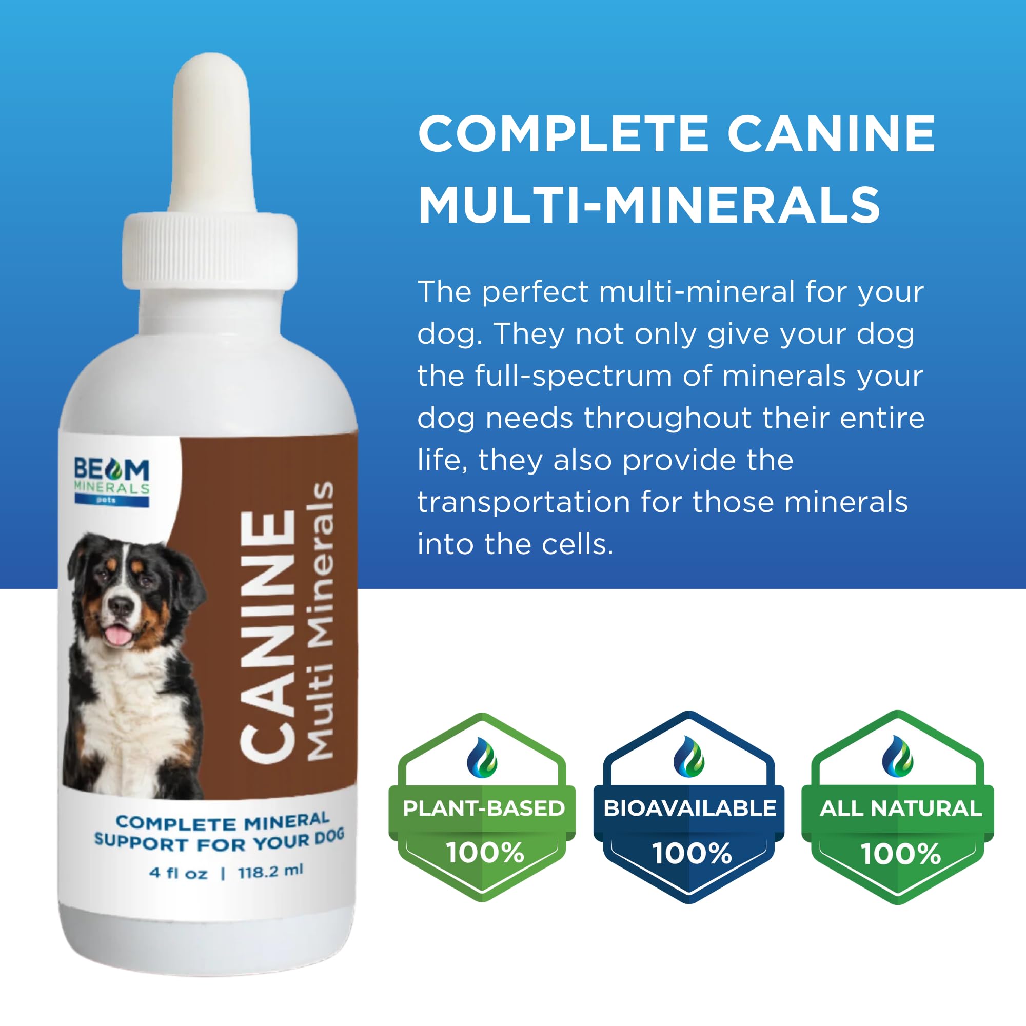 Beam Minerals mixed into water shows easy administration during meals.