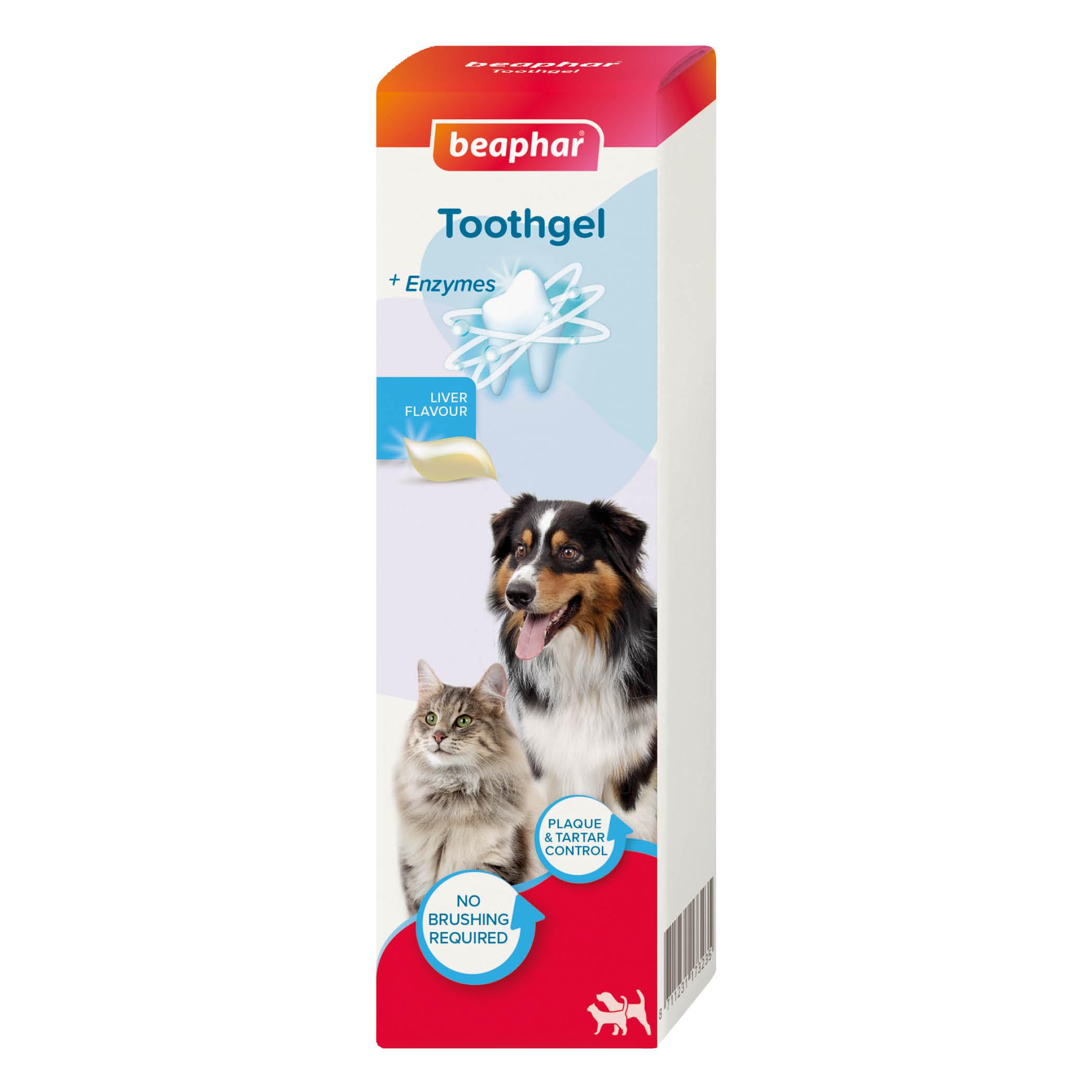 Beaphar Tooth Gel 100 g bottle with liver flavor for dogs and cats; supports oral care