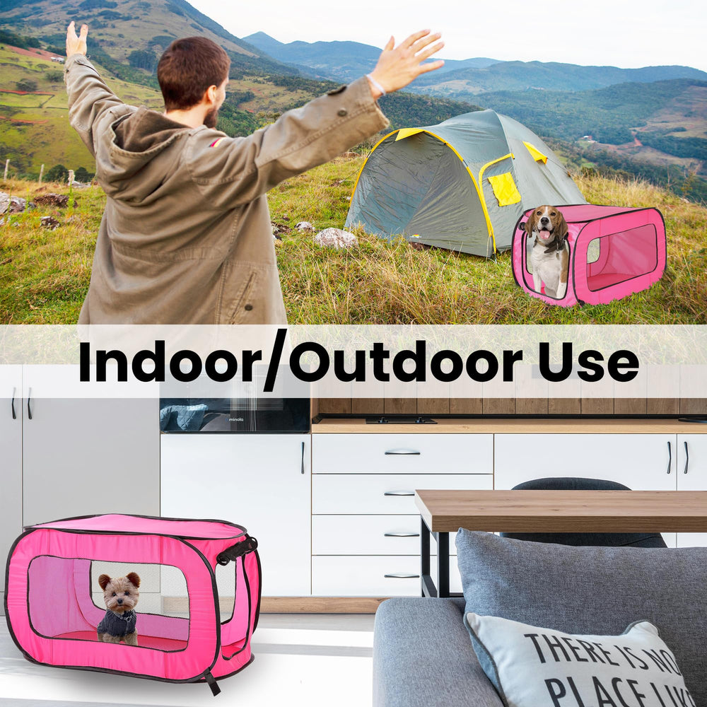 Beatrice dog crate featuring dual zippered doors for easy access.