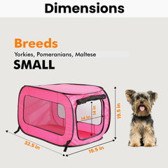 Beatrice foldable pet crate with mesh ventilation for comfort.