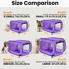 Beatrice crate with breathable mesh ventilation for pet comfort.
