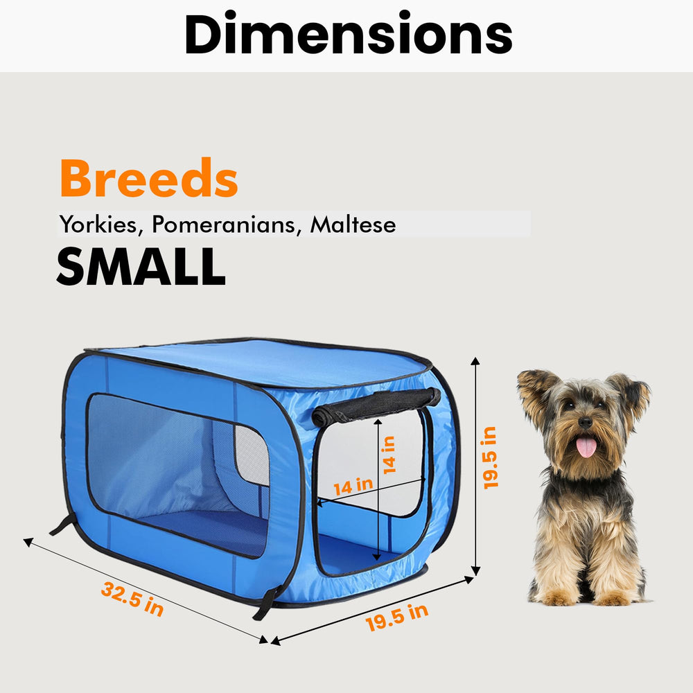 Beatrice pop-up kennel folded flat for compact packing and easy storage.