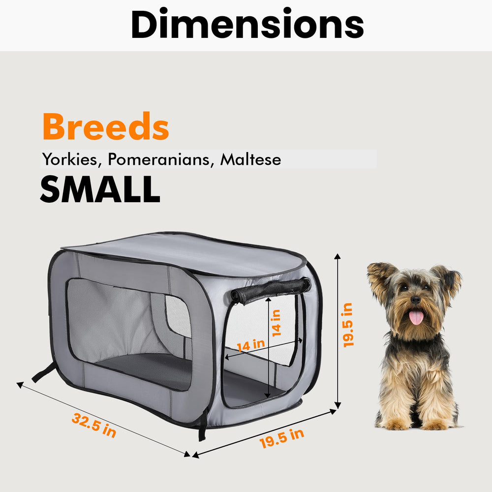 Beatrice Pop Up Kennel Fold Flat demonstrates compact packing for backpacking