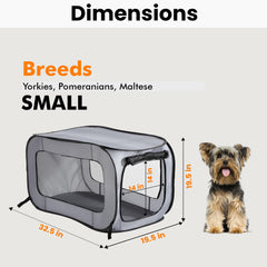 Beatrice Pop Up Kennel Fold Flat demonstrates compact packing for backpacking