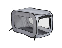 Beatrice Pop Up Kennel Travel Setup shows quick assembly for on-the-go pets