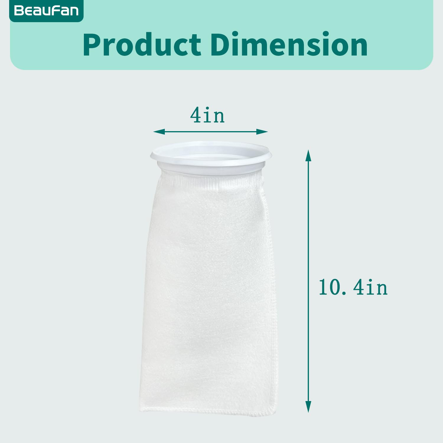 Beaufan aquarium filtration socks ready to use in compatible bags