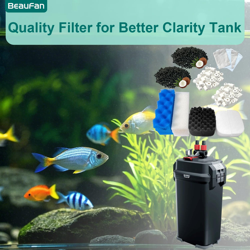 Beaufan aquarium media kit ceramic rings for enhanced filtration surface.