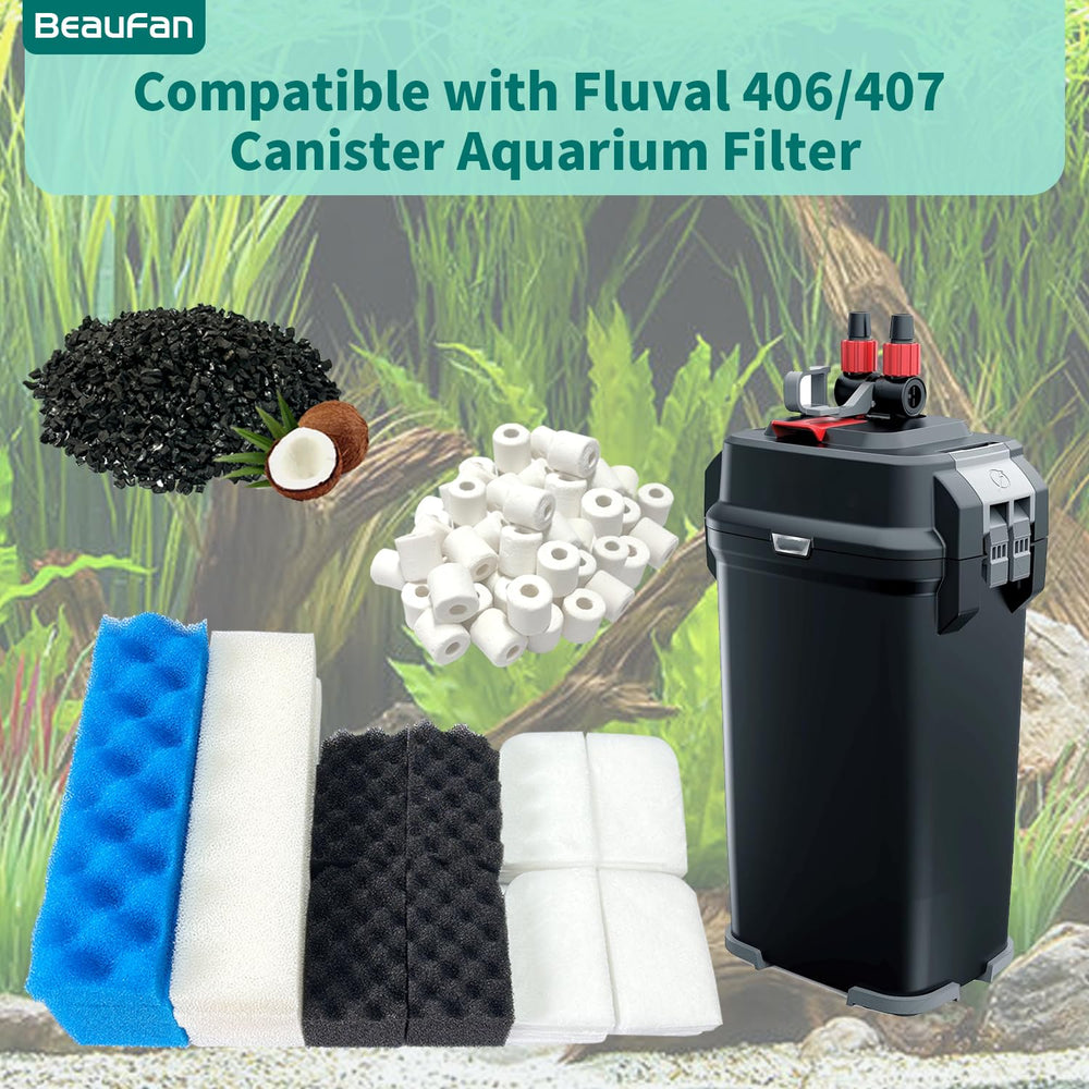 Beaufan blue Bio-Foam filter element enhances biofiltration in Fluval 406/407