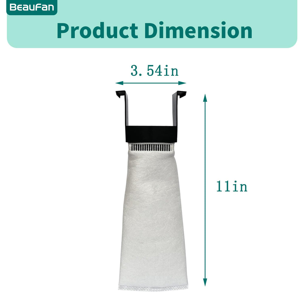 Beaufan filter sock material close-up highlighting reusable design for long-term use.