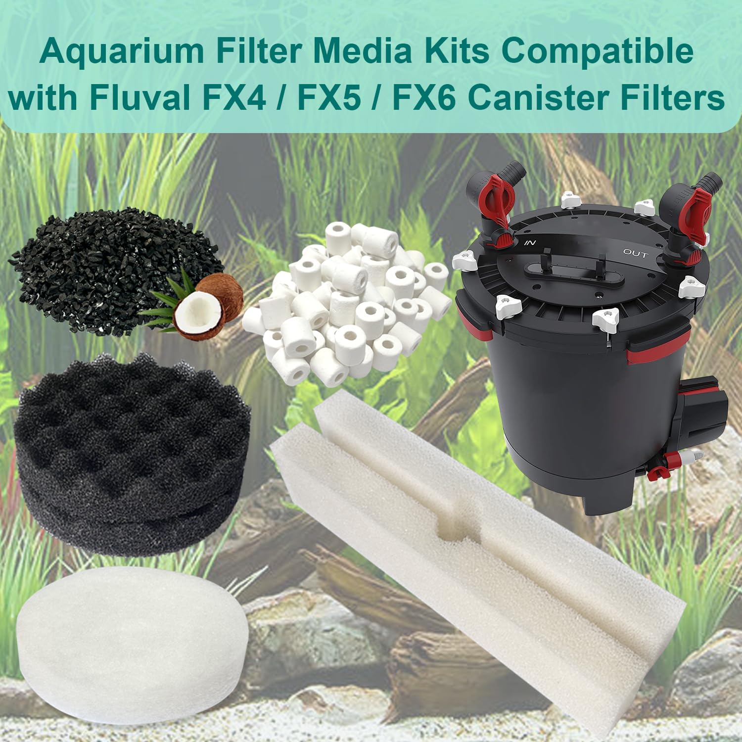 Beaufan foam pad set improves mechanical filtration and debris capture.