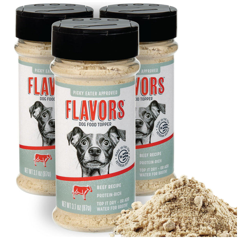 BEAUMONT BASICS Flavors beef topper sprinkles over kibble for flavor boost