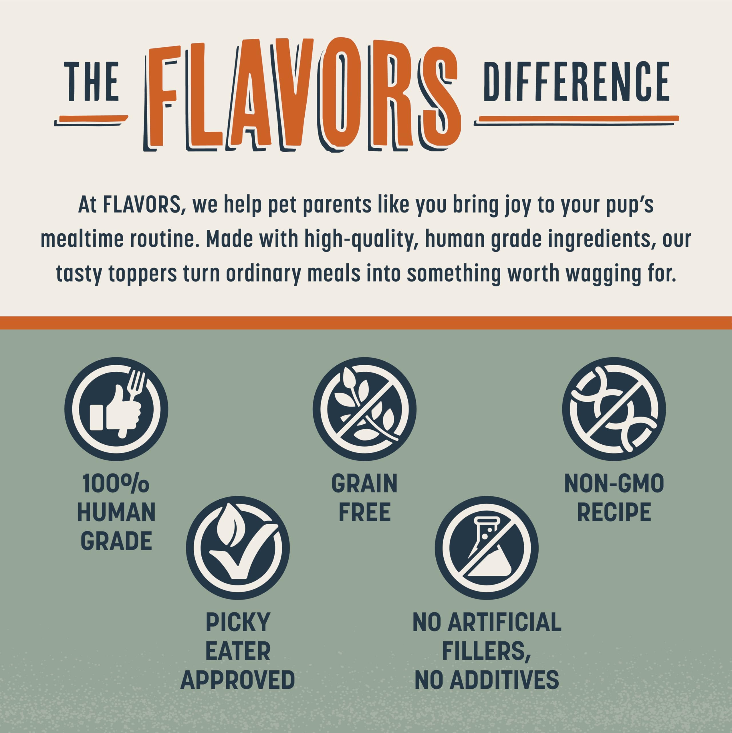 BEAUMONT BASICS Flavors topper served during a dog meal