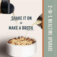 BEAUMONT BASICS Flavors grain-free topper sprinkled over bowl to enhance flavor.