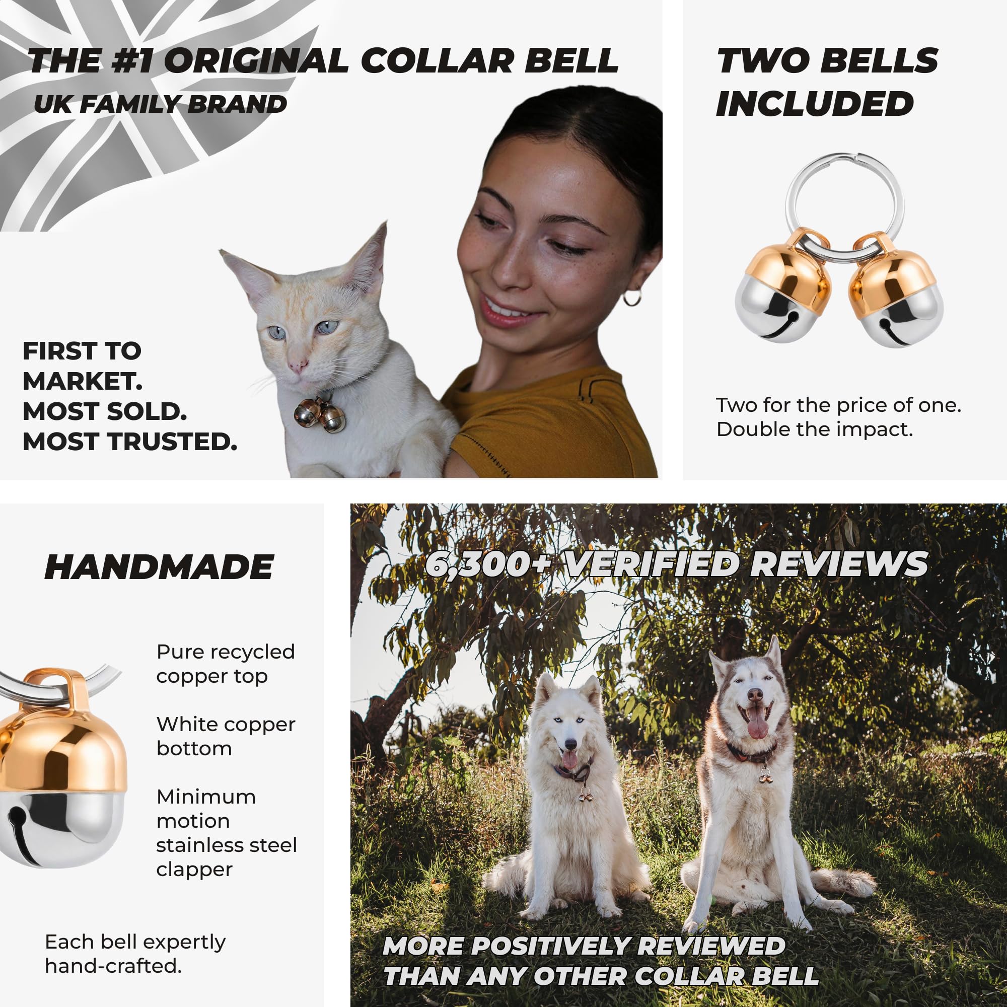 Beau's Bells on-collar view demonstrates tracking aid while keeping wildlife safe.