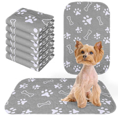 BEAUTYZOO 6-pack washable pee pads, 16x24 front view, ideal for potty training.