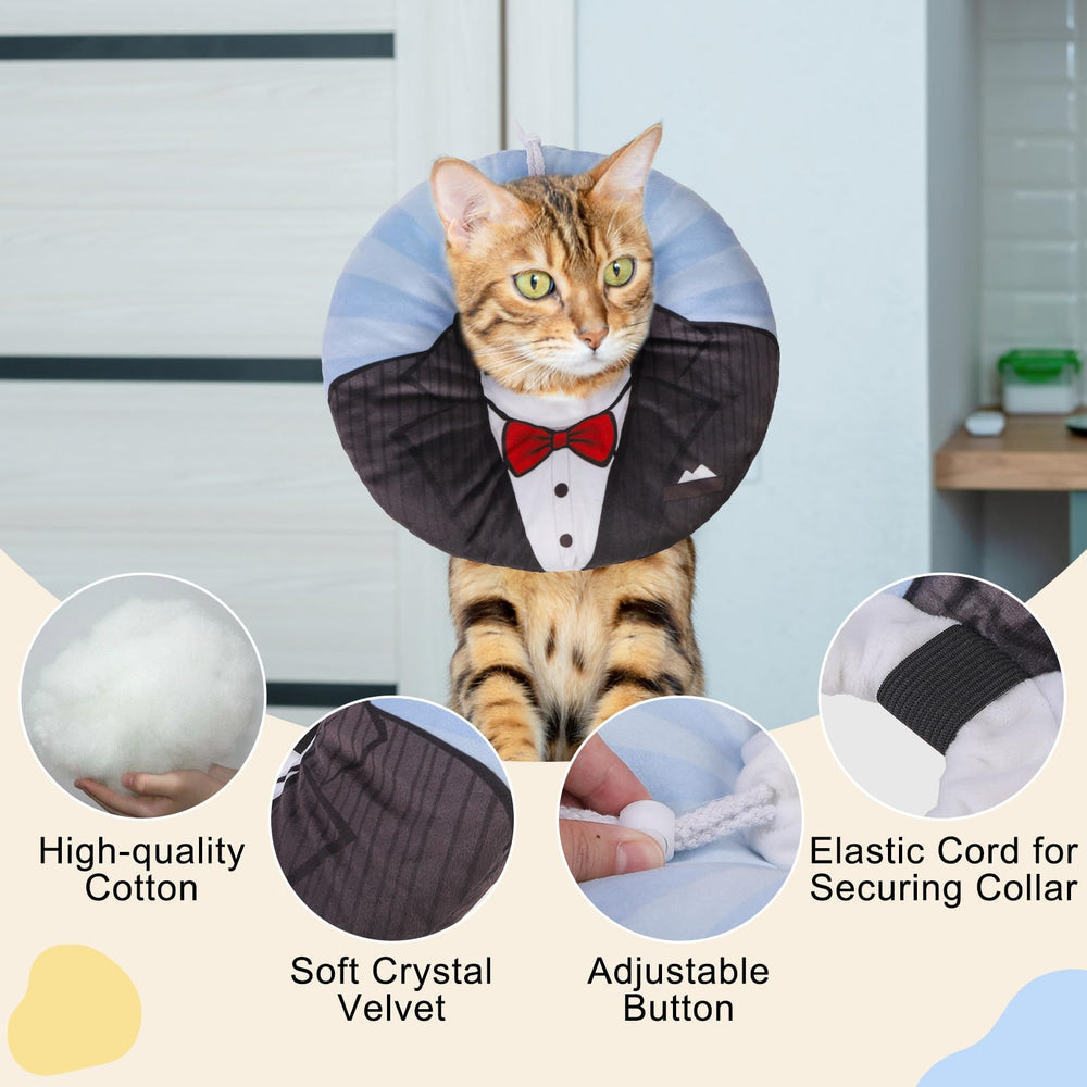 BEAUTYZOO cone collar with adjustable drawstring for a secure, comfortable fit.