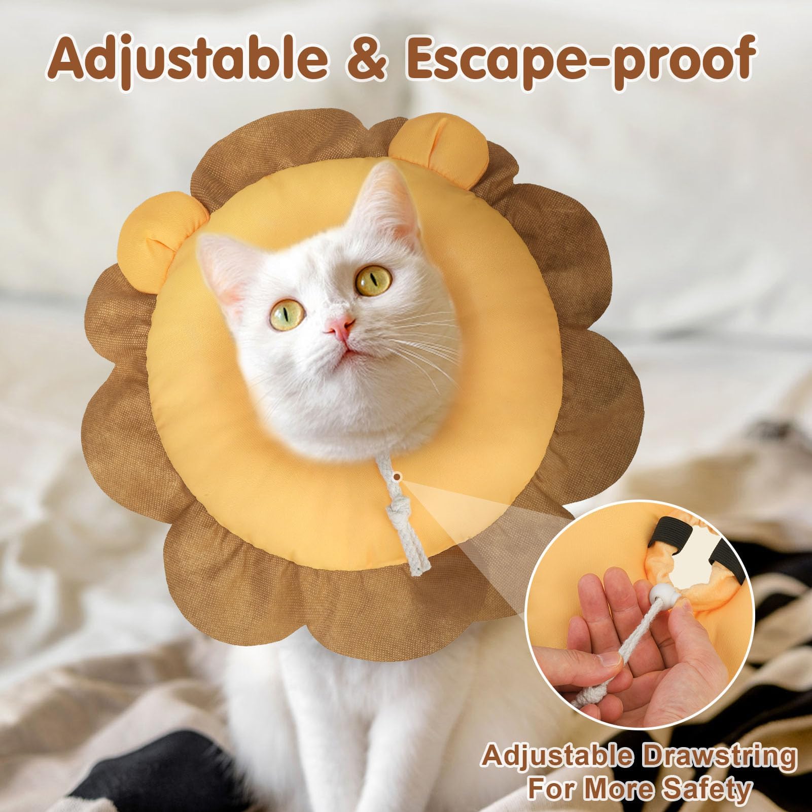 BEAUTYZOO Cat Cone Collar Soft waterproof material ready for outdoor use