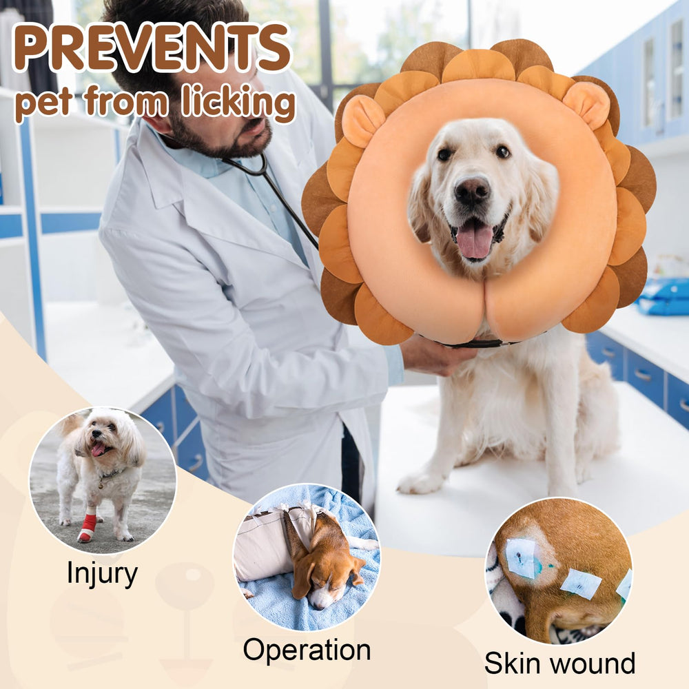 BEAUTYZOO donut-shaped E-collar offers comfort during recovery.